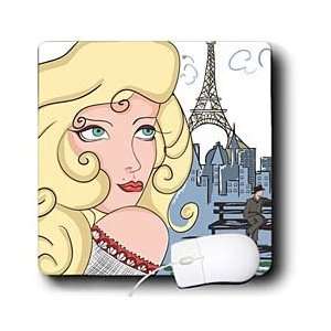   Travel   The Blond and the Eiffel Tower   Mouse Pads Electronics