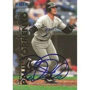  Paul Sorrento Signed Tampa Bay Rays 1999 Fleer Card: Sports & Outdoors