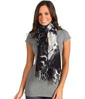 Chan Luu   Black and White Tie Dye Print Cashmere and Silk Scarf