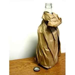  Brown Bagged Bottle (cap Off)   Peel and Stick Wall Decal 