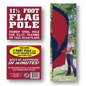 METAL TALL TEAM FLAGPOLE With Ground Stake Sports 
