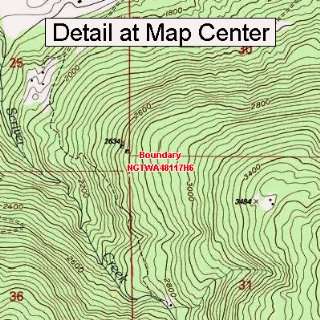 USGS Topographic Quadrangle Map   Boundary, Washington (Folded 