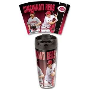  MLB Cincinnati Reds Travel Mug   Set of 2: Kitchen 