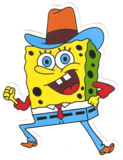Spongebob cowboy hat horse rider Vinyl Decal Sticker  