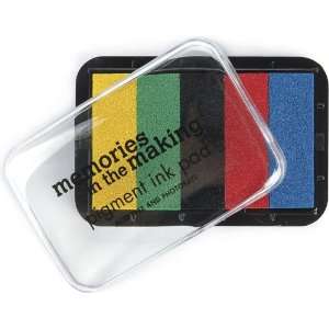    Primary Pigment Inkpad Yellow, Green, Black, Red &