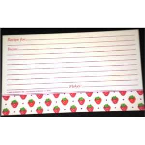 48 Vintage 3x5 (3x5) Lined Strawberry Recipe Cards (with 