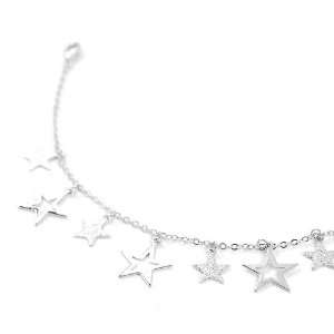 Perfect Gift   High Quality Anklet with Silver Star Charms 