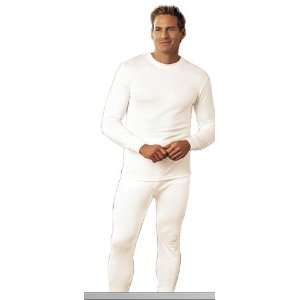  100% Cotton Men Thermal Set Size M, White Sports 