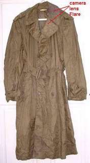 1957 Korean Vietnam War US Army Nylon Raincoat Size 38  