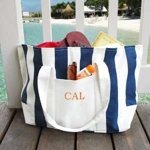  Embroidered Canvas Beach Totes