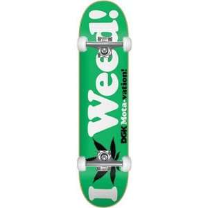  DGK Skateboard Mota   7.9 Green w/Raw Trucks & 52mm White 