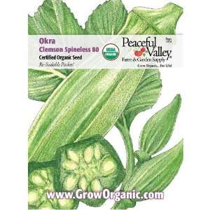  Organic Okra Seed Pack, Clemson 80 Patio, Lawn & Garden