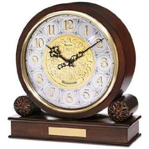   Bethany Chimes 9 1/2 High Walnut Bulova Mantel Clock
