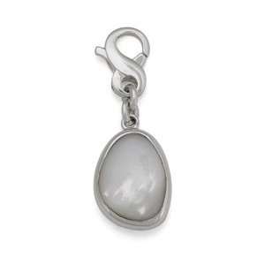  Mother of Pearl Charm, Sterling Silver: Jewelry