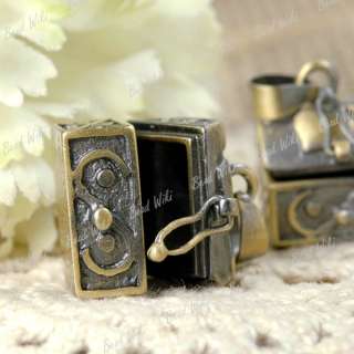 Antique Brass Wish Prayer Box Charm Pendants MB0492 4  