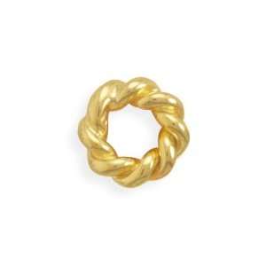 14 Karat Gold Plated Sterling Silver Twisted Spacer Bead Bead Is 3mm 