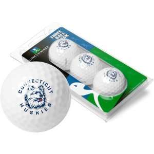  Connecticut Huskies UCONN NCAA Golf Ball Pack