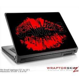  Small Laptop Skin Big Kiss Lips Red on Black: Electronics