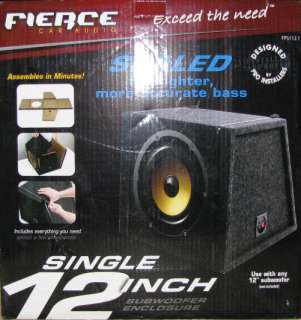 Fierce Audio 12 Single Subwoofer Enclosure FPS112.1 077511901874 