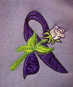 Cystic Fibrosis Awareness Purple Ribbon Rose Lilac Unisex Hoodie 