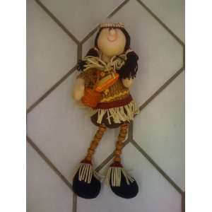   Leg Indian with Pumpkin   Thanksgiving Decoration