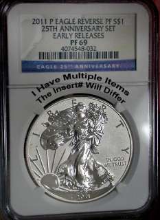2011 p NGC PF69 Reverse PF Early Release 25th Anniversary American 