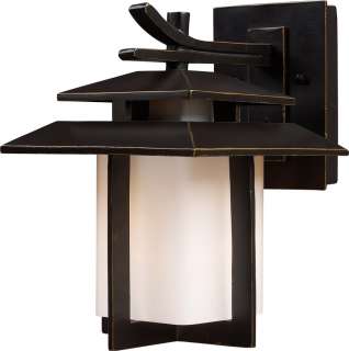 Kanso 1 Light Outdoor Lighting Wall Sconce Aged Bronze  