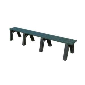   Outdoor Economy Recycled Plastic Flat Bench Patio, Lawn & Garden