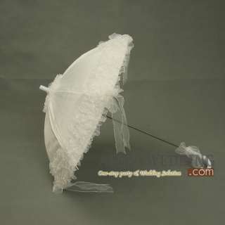 Pure Cotton with Yarn Fabric Wedding Parasol Umbrella (HS110009)