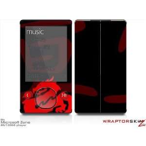 Zune 80/120GB Skin Kit   Oriental Dragon Red on Black plus Free Screen 