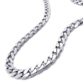 Mens Silver Charm Stainless Steel Necklace Chain 20  