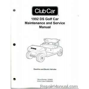   Club Car DS Golf Car Gas and Electric Service Manual Club Car Books