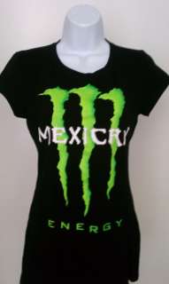 WOMENS MEXICAN T SHIRT SM XL MOSTER ENERGY DRINK  