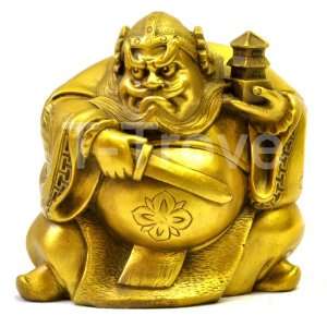 Gold Bronze Fortune God of Treasures, Bringer and Wealth Bishamonten 