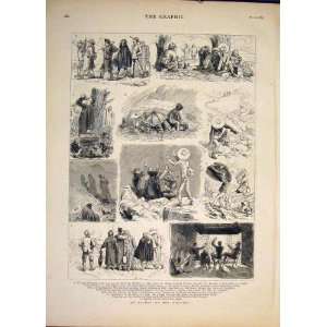  Ascent Ben Macdhui Mountain Scotland Old Print 1883