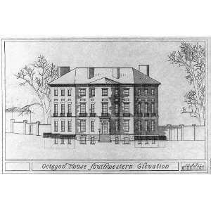  Octagon House,Outbuildings,Washington,DC,plans,drawings 