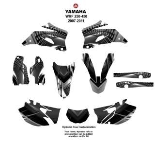 Yamaha WR250F WR450F 2007 11 Moto Bike Graphic Kit 7777METAL  