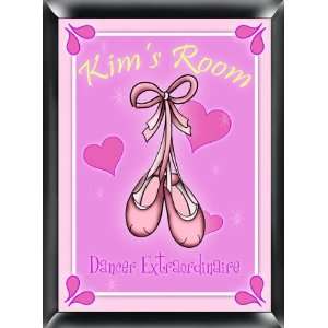  Personalized Ballet Slippers Room Sign