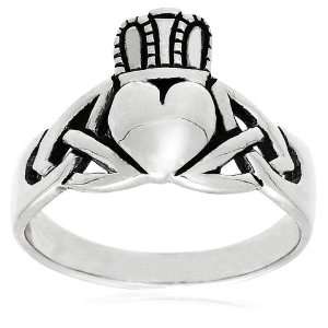  Sterling Silver Claddagh Ring, Size 6: Jewelry