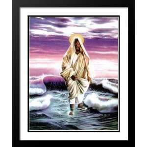   Double Matted Art 25x29 Christ Walking on the Water