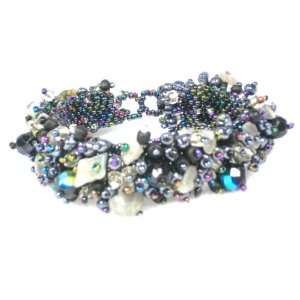  STUNNING Handmade Blue Beaded Bracelet Jewelry