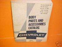 1938 1969 CHEVROLET CORVETTE BODY PARTS CATALOG BOOK  
