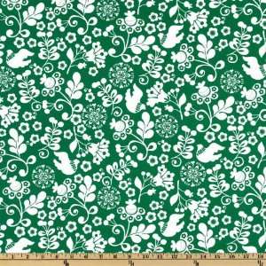   Michael Miller Joy Green/White Fabric By The Yard: Arts, Crafts