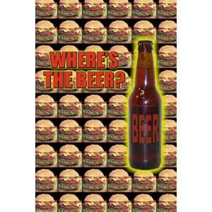  Wheres the Beer 16X24 Canvas Giclee