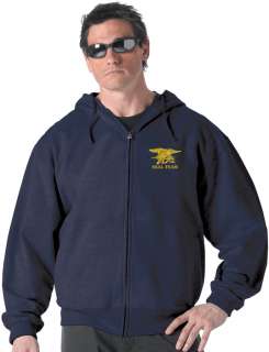   Seal Trident Sweatshirt Sweat Jacket USN Spec Ops Military Zip Hoodie