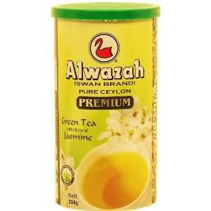 Alwazah green tea with jasmine, pure ceylon, 250 g cannister:  