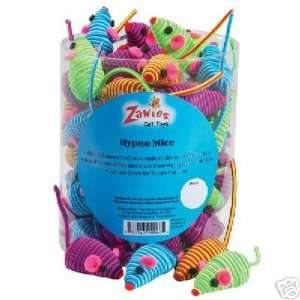  Zanies 2 Hypno Mice Cat Toys Canister of 60 COLORFUL 