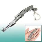 SPAS 12 Shotgun Miniature Gun Model Lobster Hook Keychain Keyring Gray