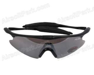 Sporty UV400 Protection Police Shooting Glasses Black2  