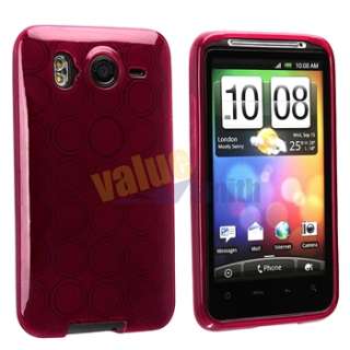 new generic tpu rubber skin case for htc desire hd clear frost wine 